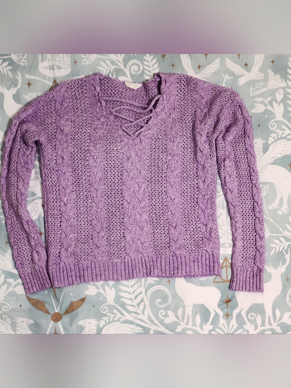Aeropostale Purple Strappy Sweater